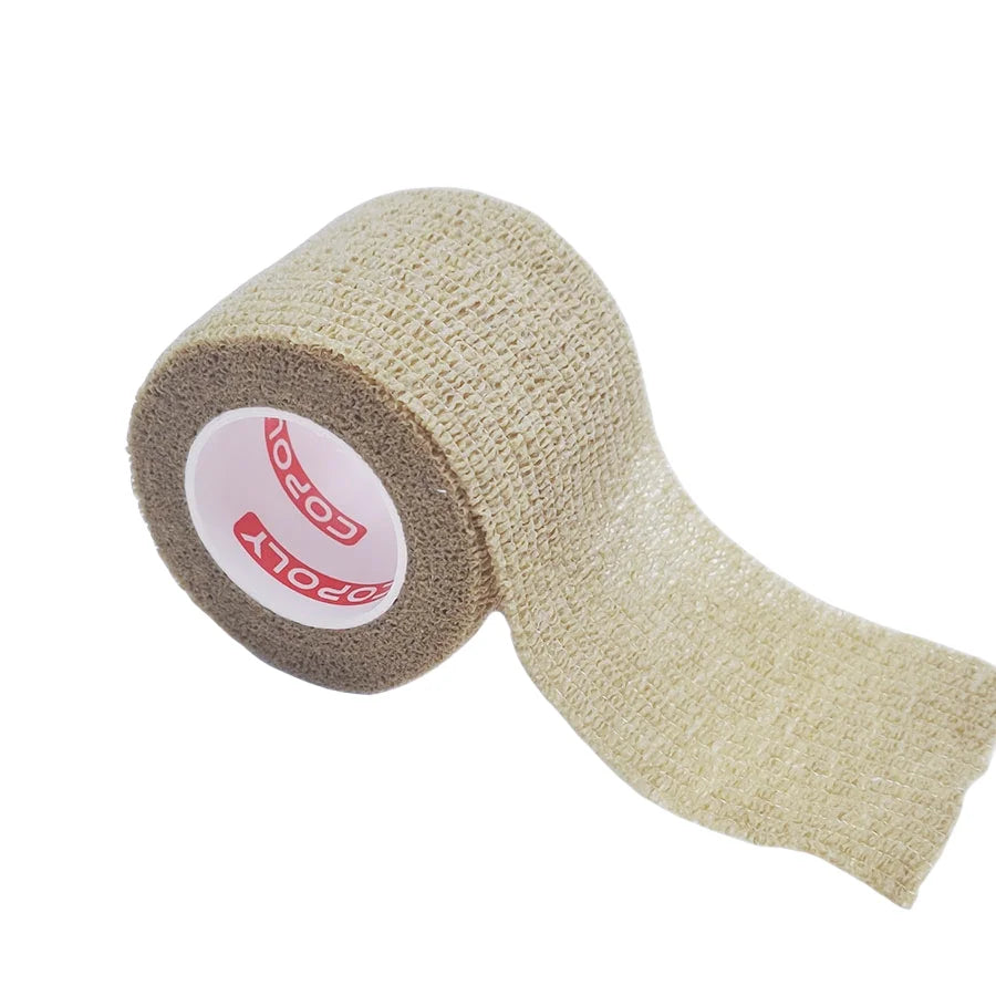 1Roll 2.5cm Self Adhesive Elastic Bandage Sports Tattoo Kit Cohesive Tape Wrap Elastoplast for Injury Finger Wrist Ankle